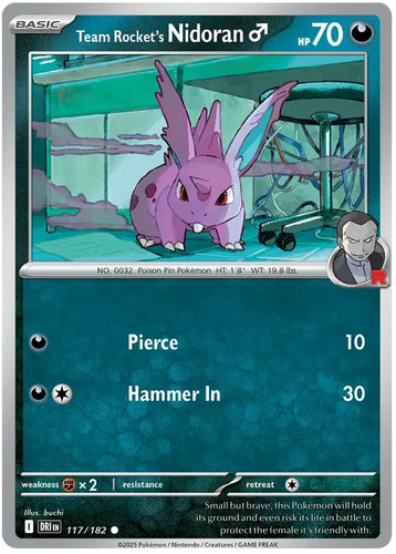 Carta team rocket nidoran - rocket's,