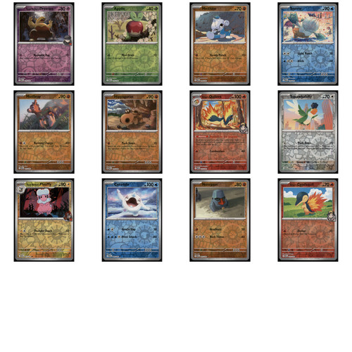 Pokemon reverse holo set - (12),