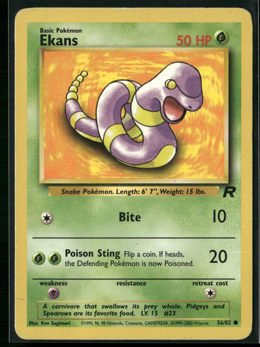 Pokemon team rocket ekans 2000 - pokemon,