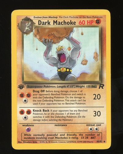 Pokemon dark machoke - dark, 1a