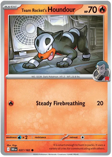 Carta team rocket - rocket's, houndour